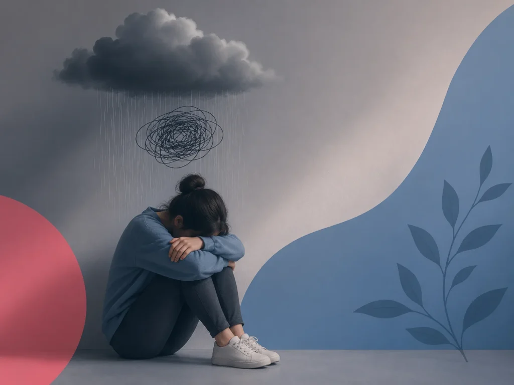 Therapy session illustrating professional psychological support for depression and mental health recovery.